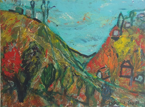 ציור נוף - מחווה לראובן רובין​