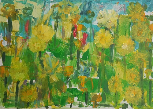 ציור פרחים - חרציות​