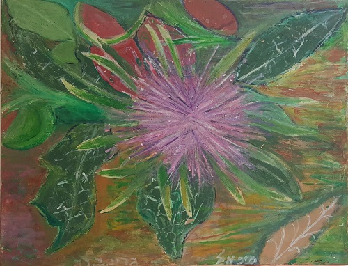 ציור פרחים - קיפודן​