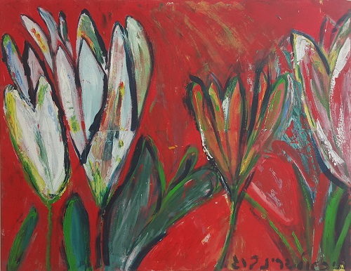 ציור פרחים - צבעונים